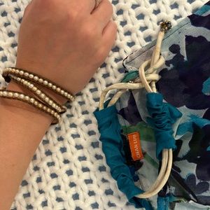 Chan Luu Pearl Leather Wrap Bracelet